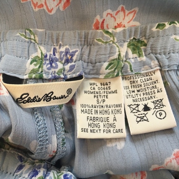 ❤️Eddie Bauer Floral Print Skirt 100%Rayon Sz S/P - Picture 6 of 7